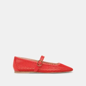 RODNI MESH BALLET FLATS CHILI GEWEBTES MESH