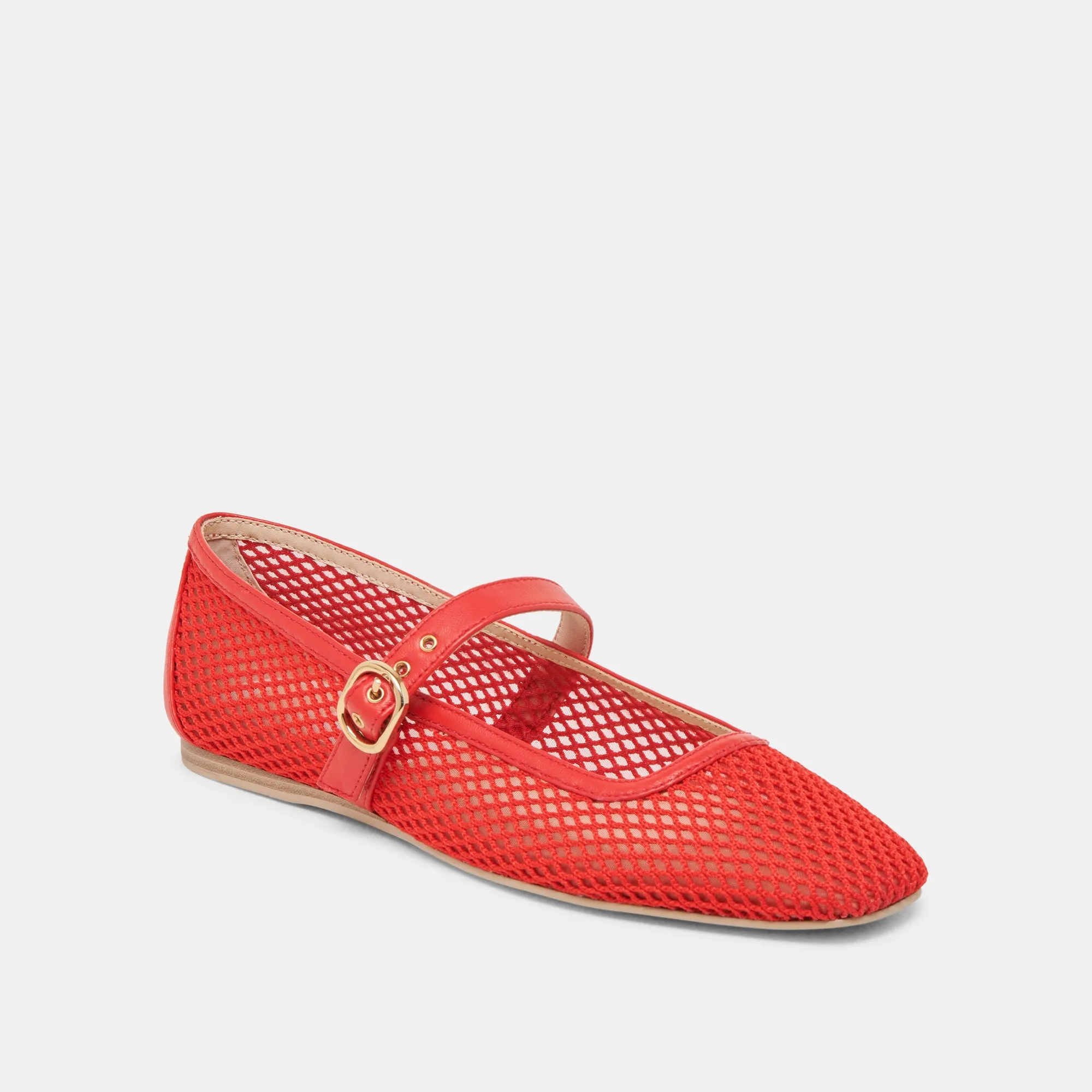 RODNI MESH BALLET FLATS CHILI GEWEBTES MESH