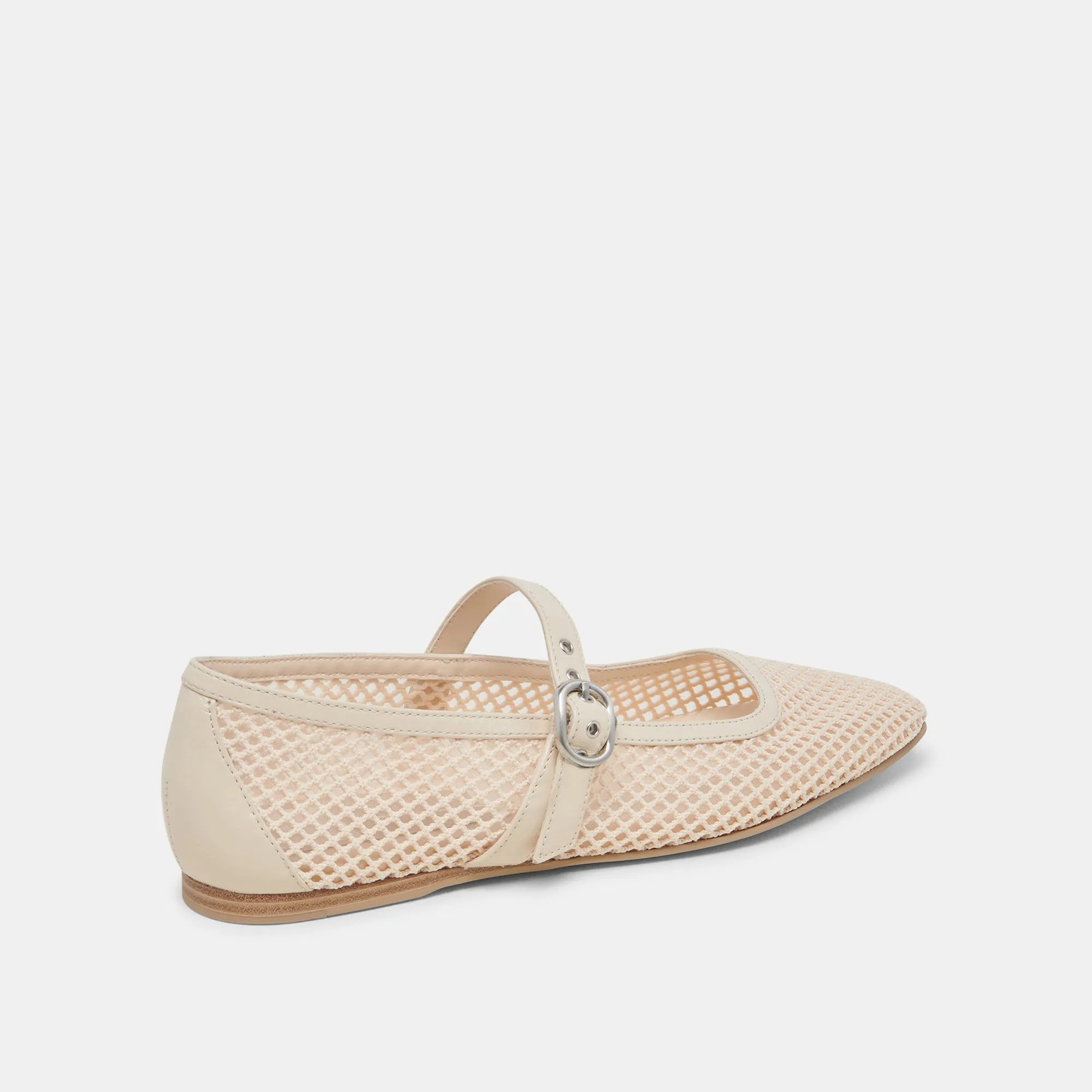 RODNI MESH BALLET FLATS CREME GEWEBTES MESH