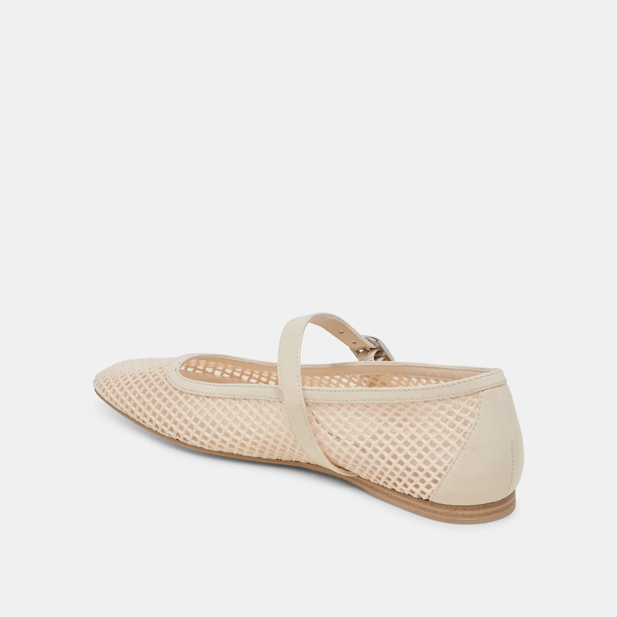 RODNI MESH BALLET FLATS CREME GEWEBTES MESH