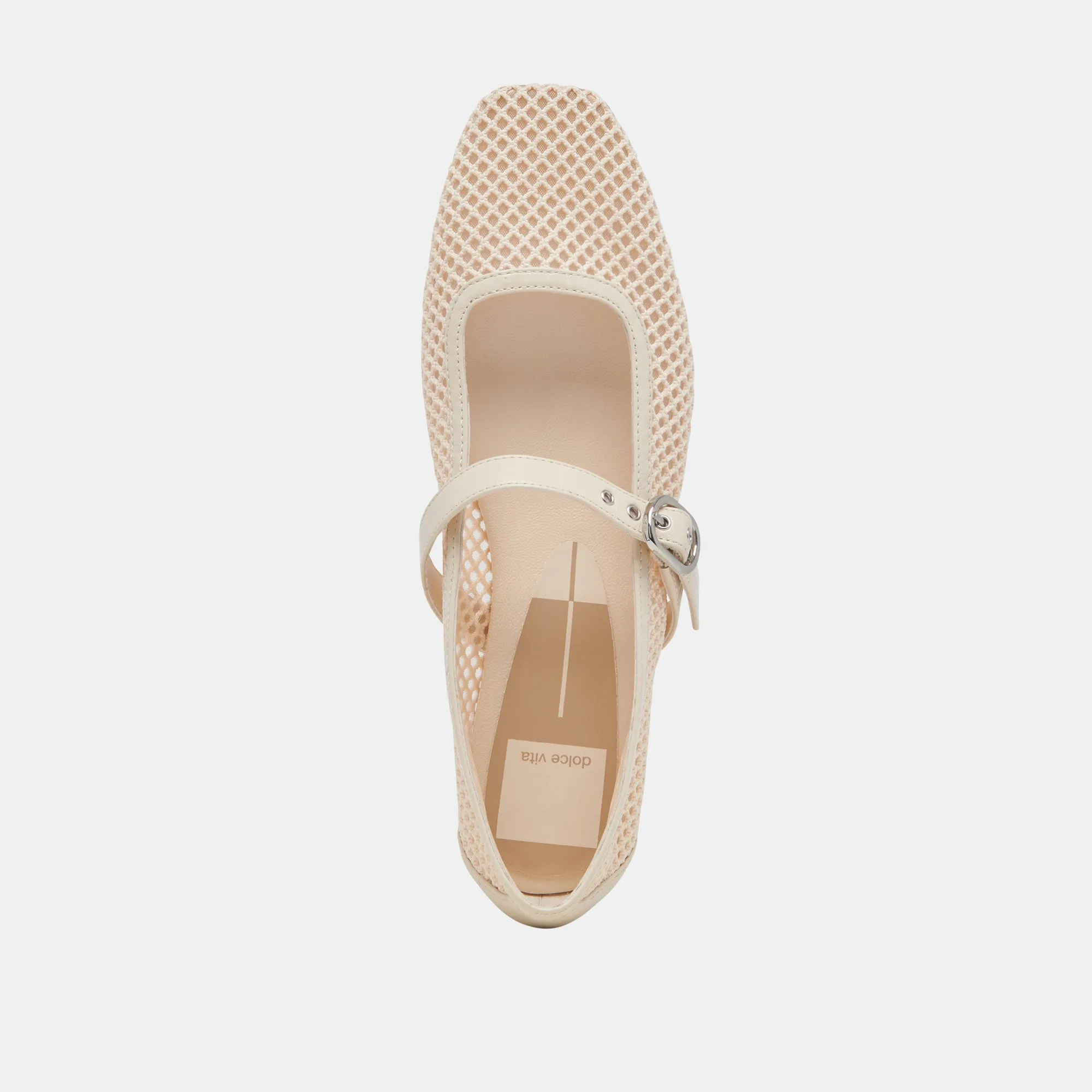 RODNI MESH BALLET FLATS CREME GEWEBTES MESH