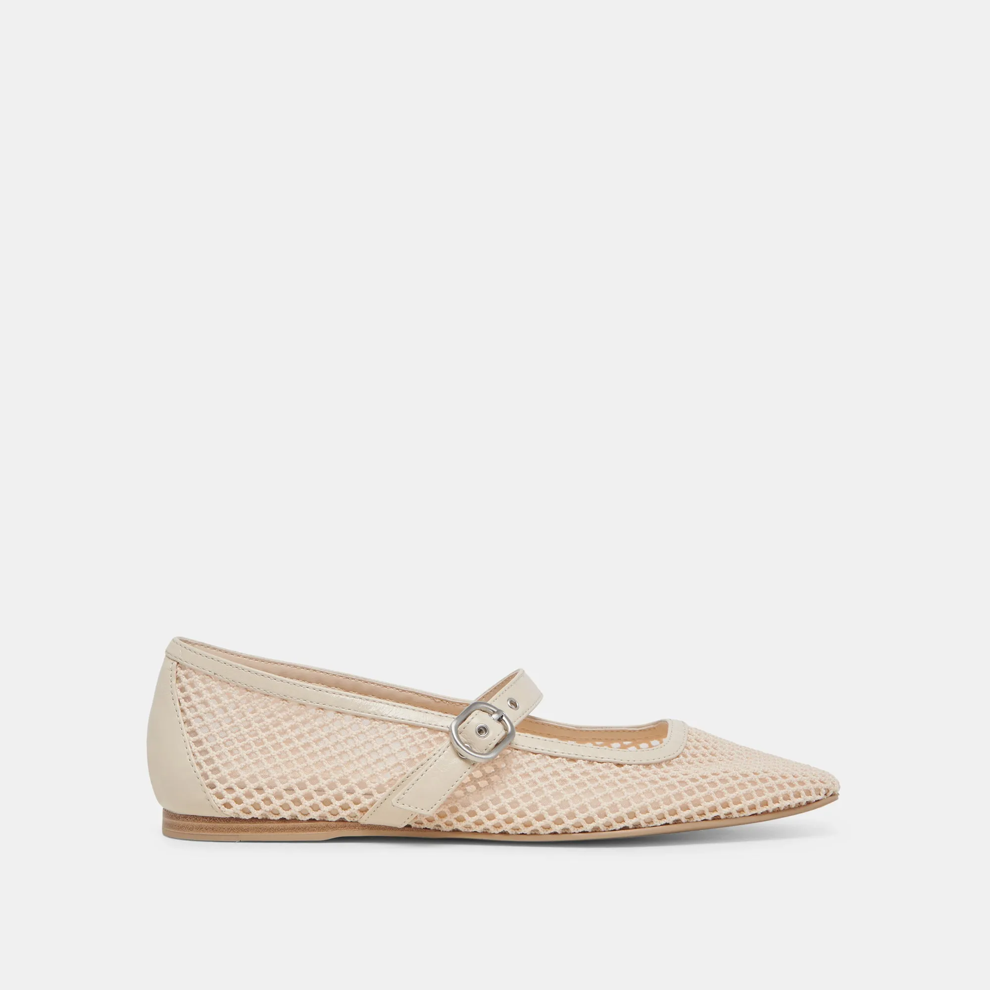 RODNI MESH BALLET FLATS CREME GEWEBTES MESH