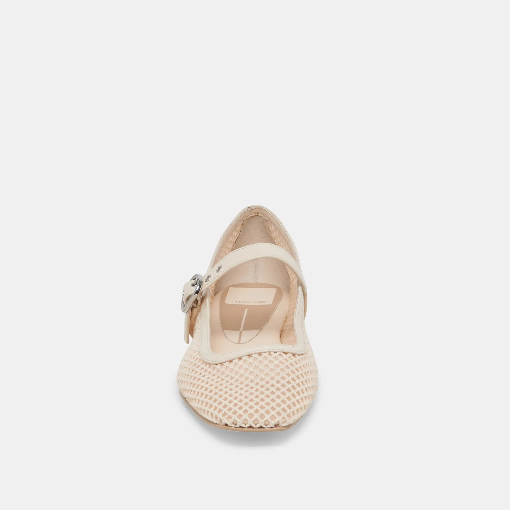 RODNI MESH BALLET FLATS CREME GEWEBTES MESH