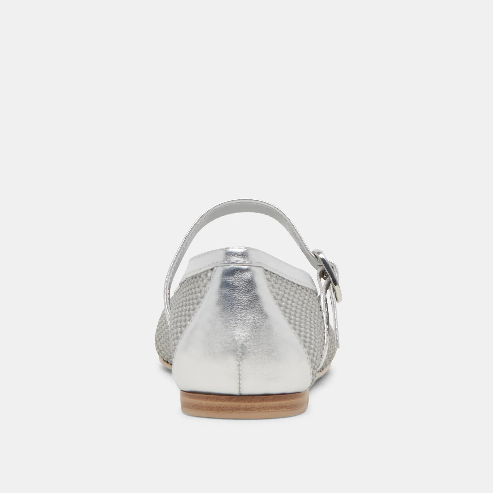 RODNI MESH BALLET FLATS SILBER GEWEBTES MESH