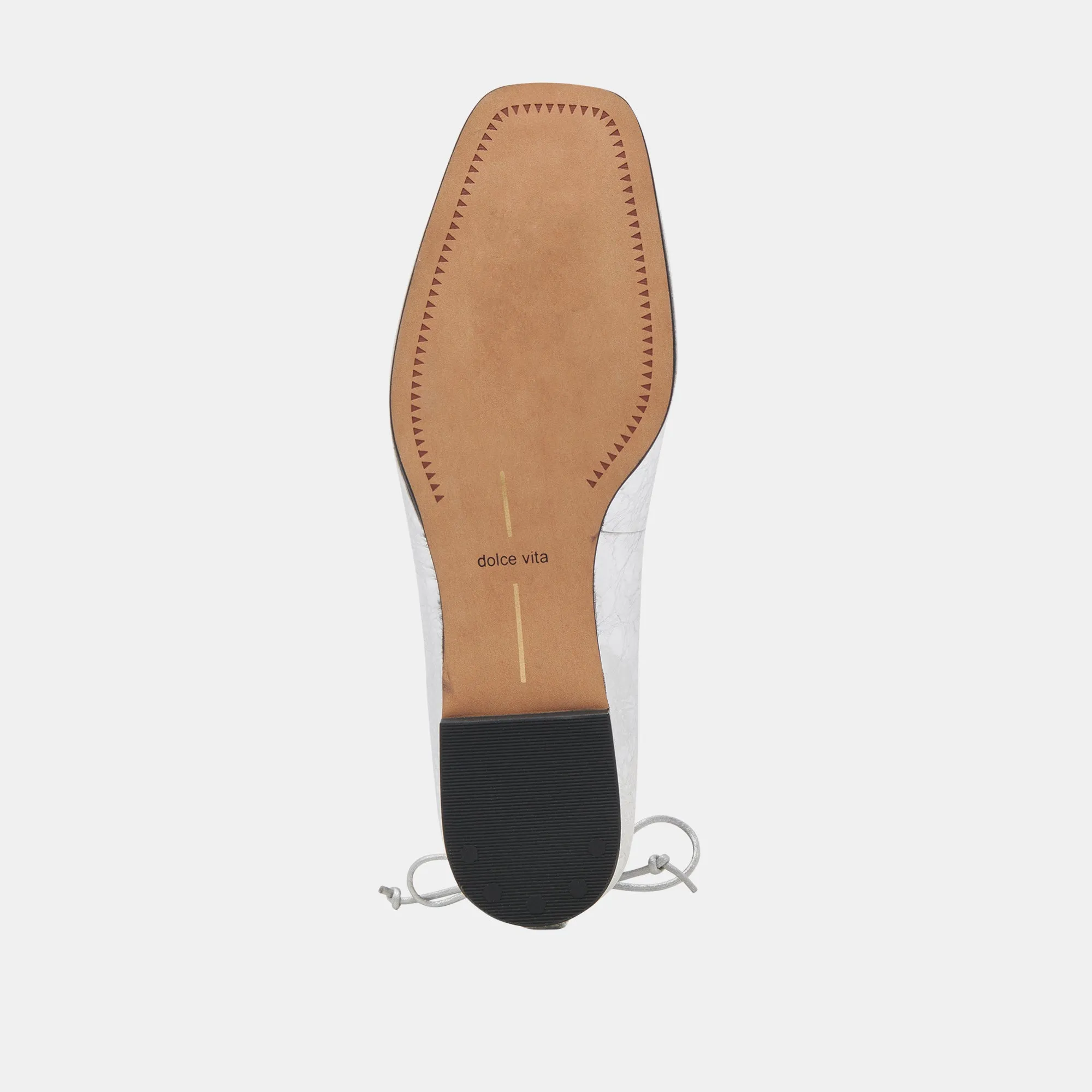 RYDER BALLETTFLATS SILBER ANTIKE LEDER