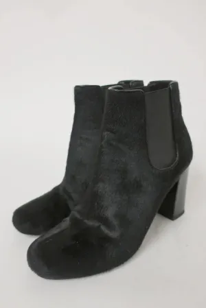 Saint Laurent Babies Chelsea Stiefel Schwarz Kalbshaar Größe 36 High Heel Knöchelstiefel