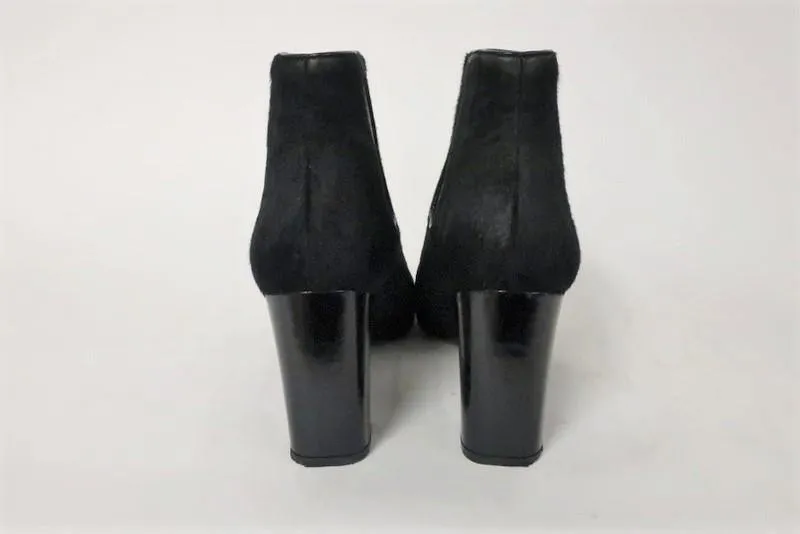 Saint Laurent Babies Chelsea Stiefel Schwarz Kalbshaar Größe 36 High Heel Knöchelstiefel
