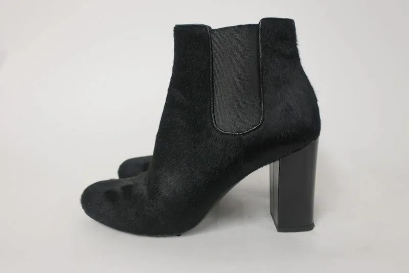 Saint Laurent Babies Chelsea Stiefel Schwarz Kalbshaar Größe 36 High Heel Knöchelstiefel