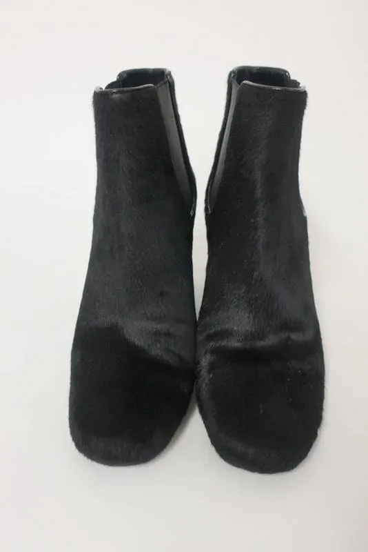 Saint Laurent Babies Chelsea Stiefel Schwarz Kalbshaar Größe 36 High Heel Knöchelstiefel