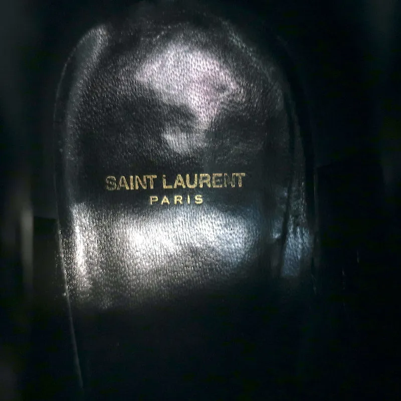Saint Laurent Blake Jodhpur Stiefeletten Schwarz Wildleder Größe 37