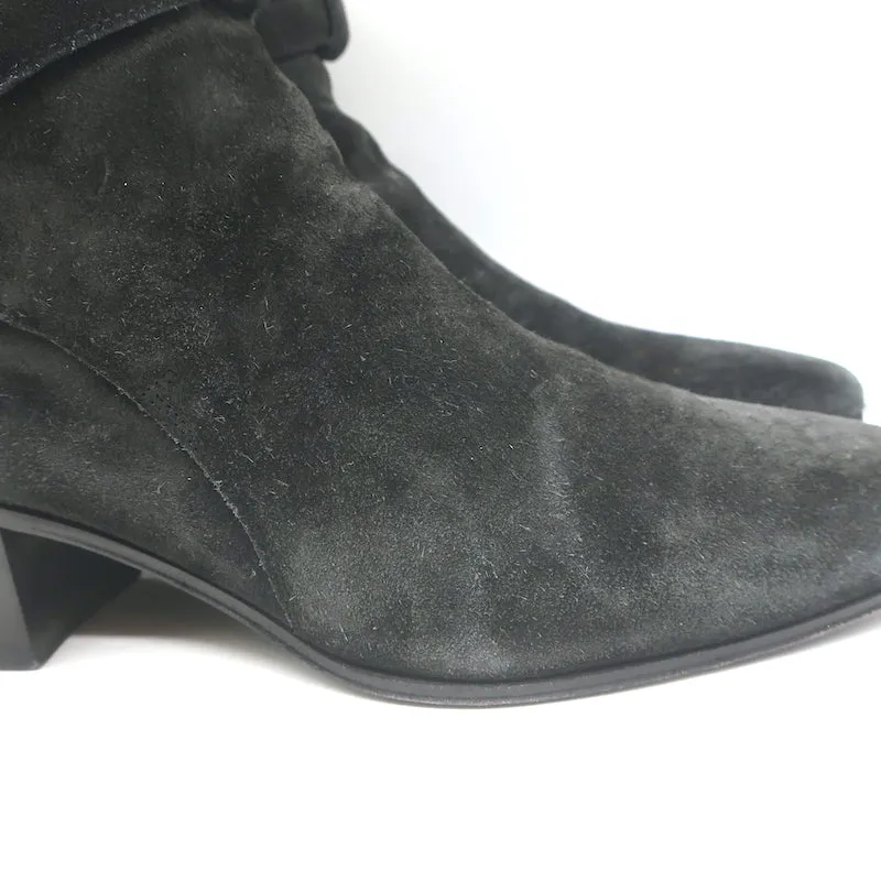 Saint Laurent Blake Jodhpur Stiefeletten Schwarz Wildleder Größe 37
