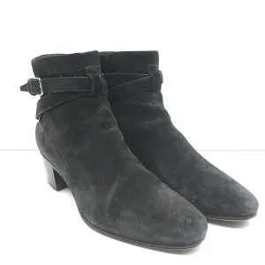 Saint Laurent Blake Jodhpur Stiefeletten Schwarz Wildleder Größe 37