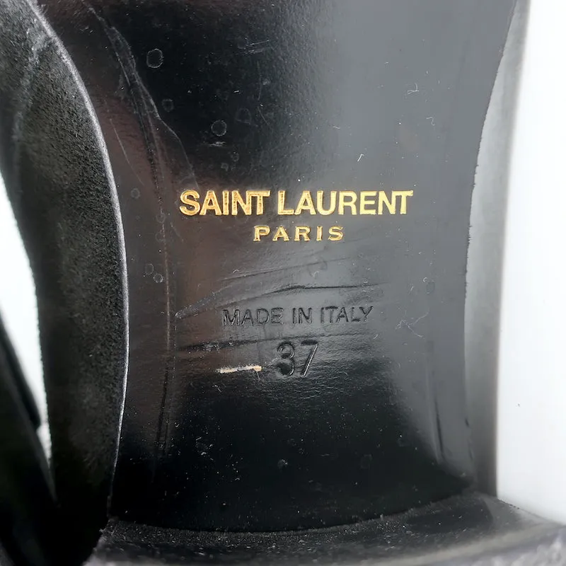 Saint Laurent Blake Jodhpur Stiefeletten Schwarz Wildleder Größe 37