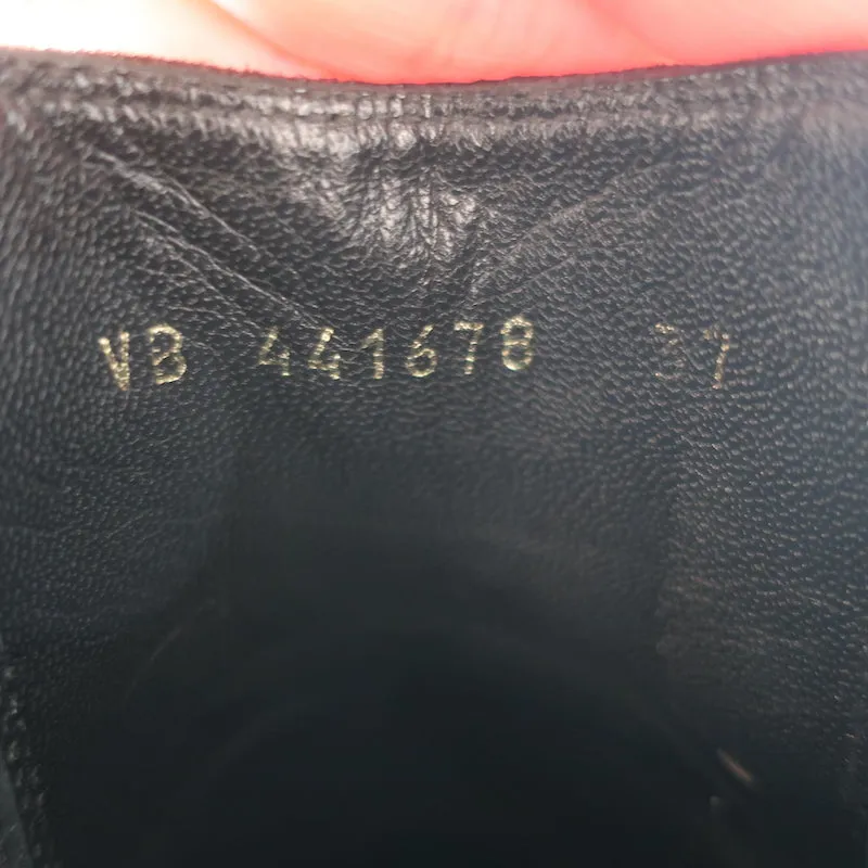 Saint Laurent Chelsea Stiefel Burgunder Wildleder Größe 37 Mittlere Absatz Knöchelstiefel