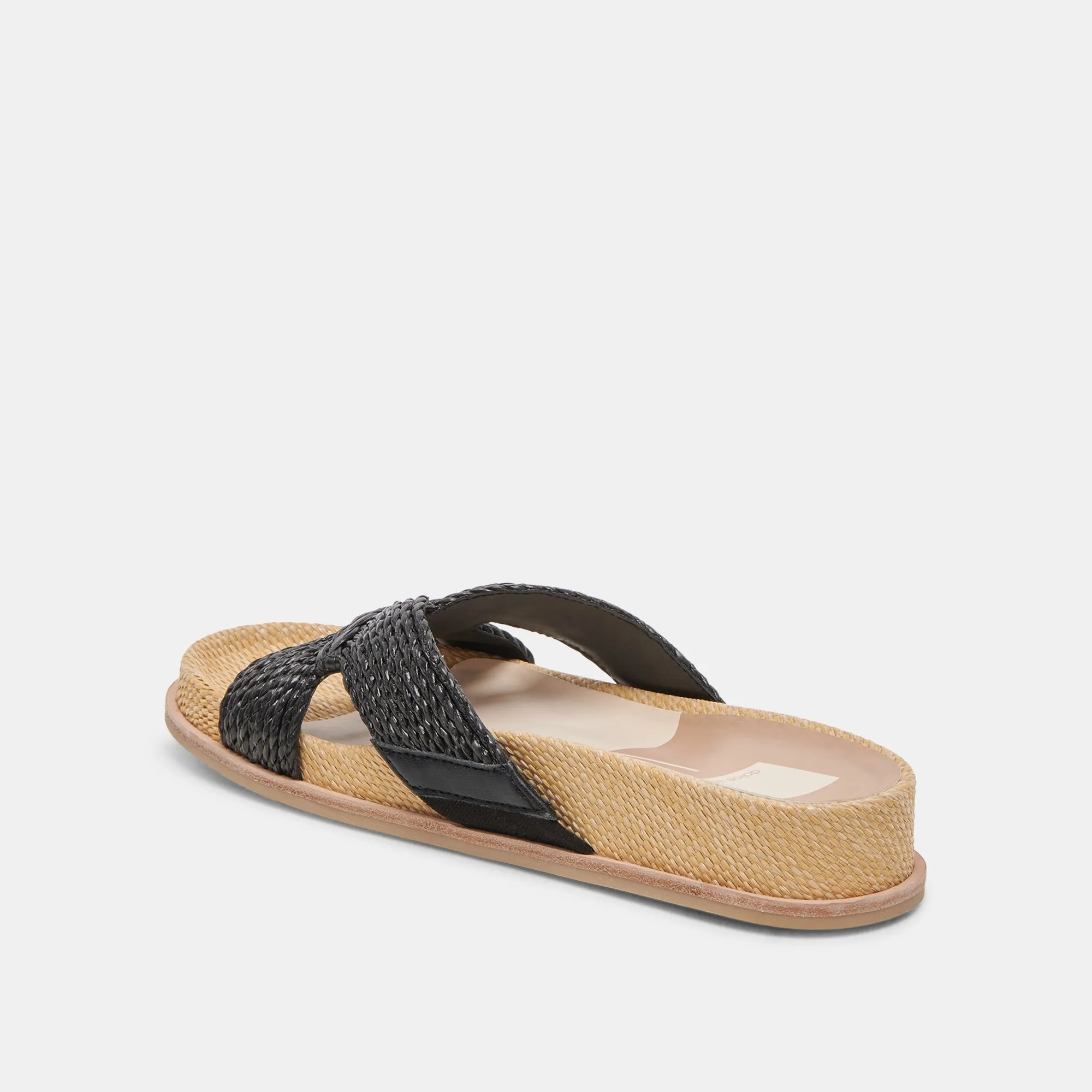 SELDA WEITE SANDALEN ONYX RAFFIA