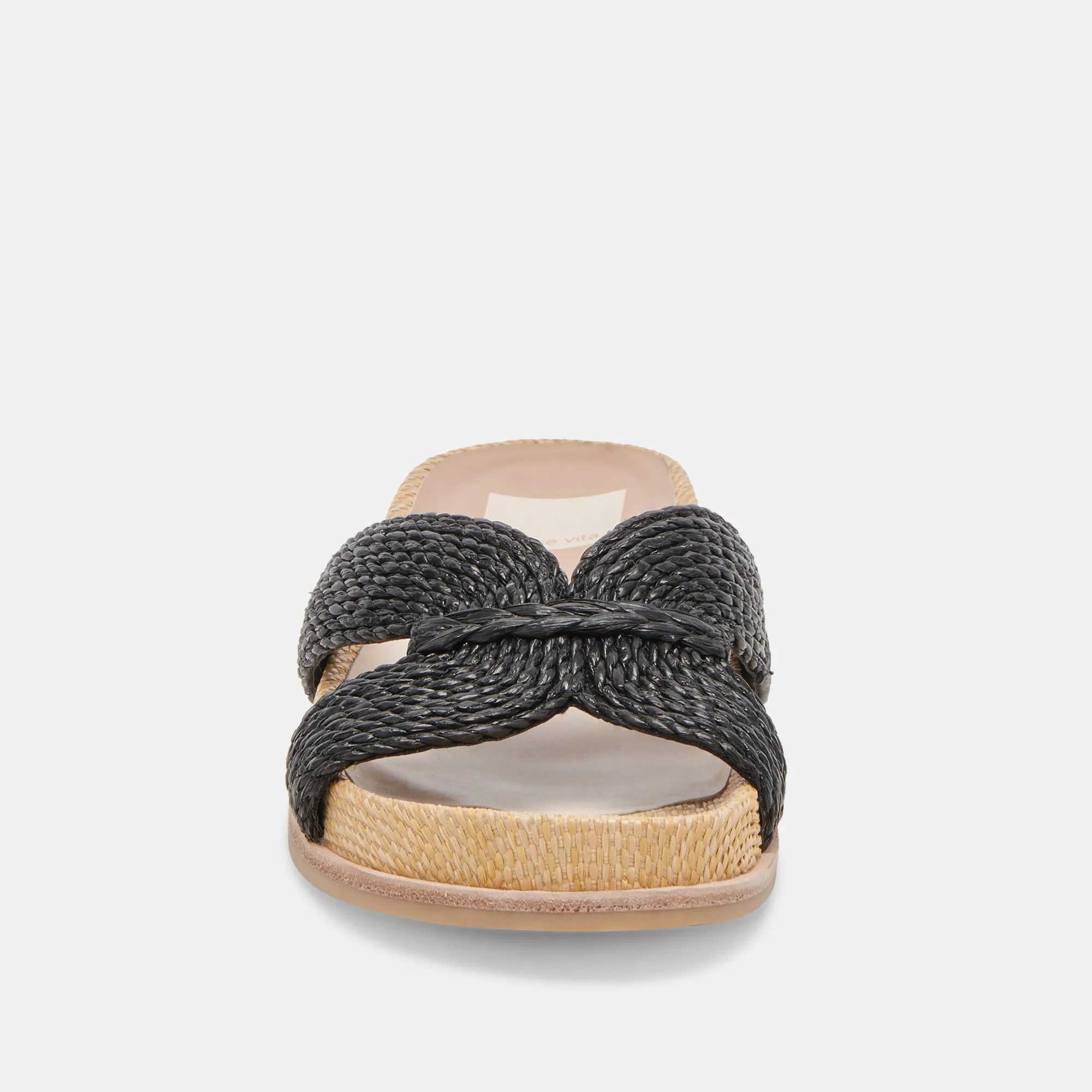 SELDA WEITE SANDALEN ONYX RAFFIA