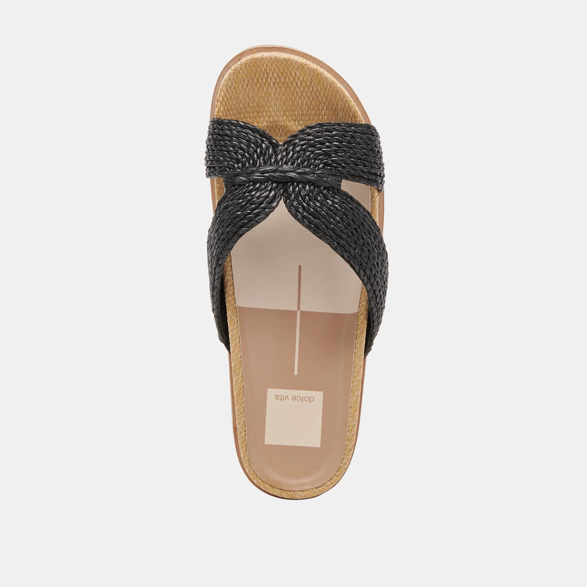 SELDA WEITE SANDALEN ONYX RAFFIA