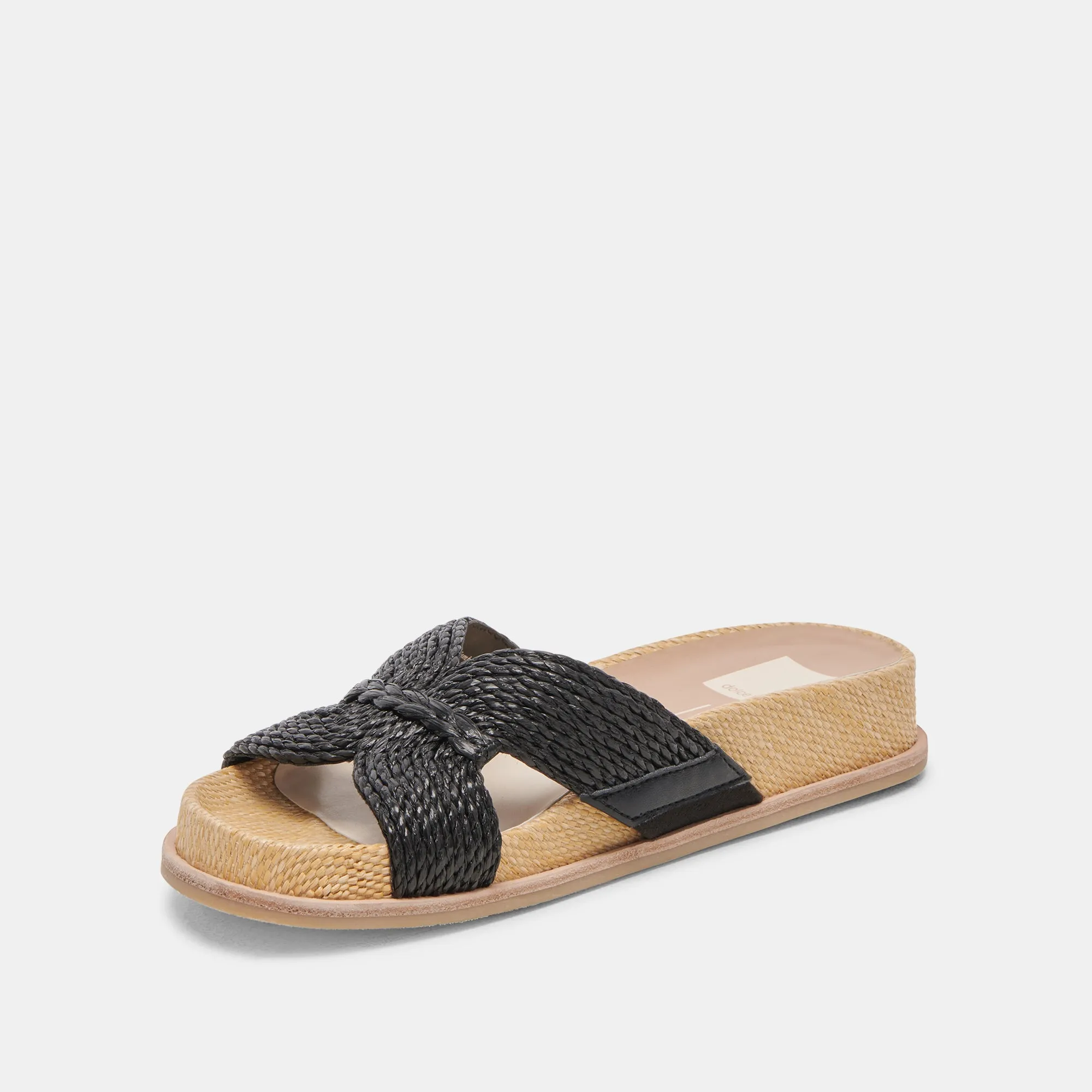 SELDA WEITE SANDALEN ONYX RAFFIA