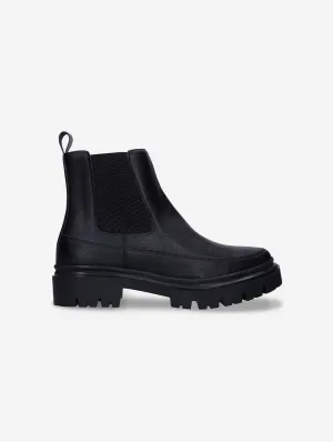 Selma Damen Vegan-Leder Chelsea Boots | Schwarz