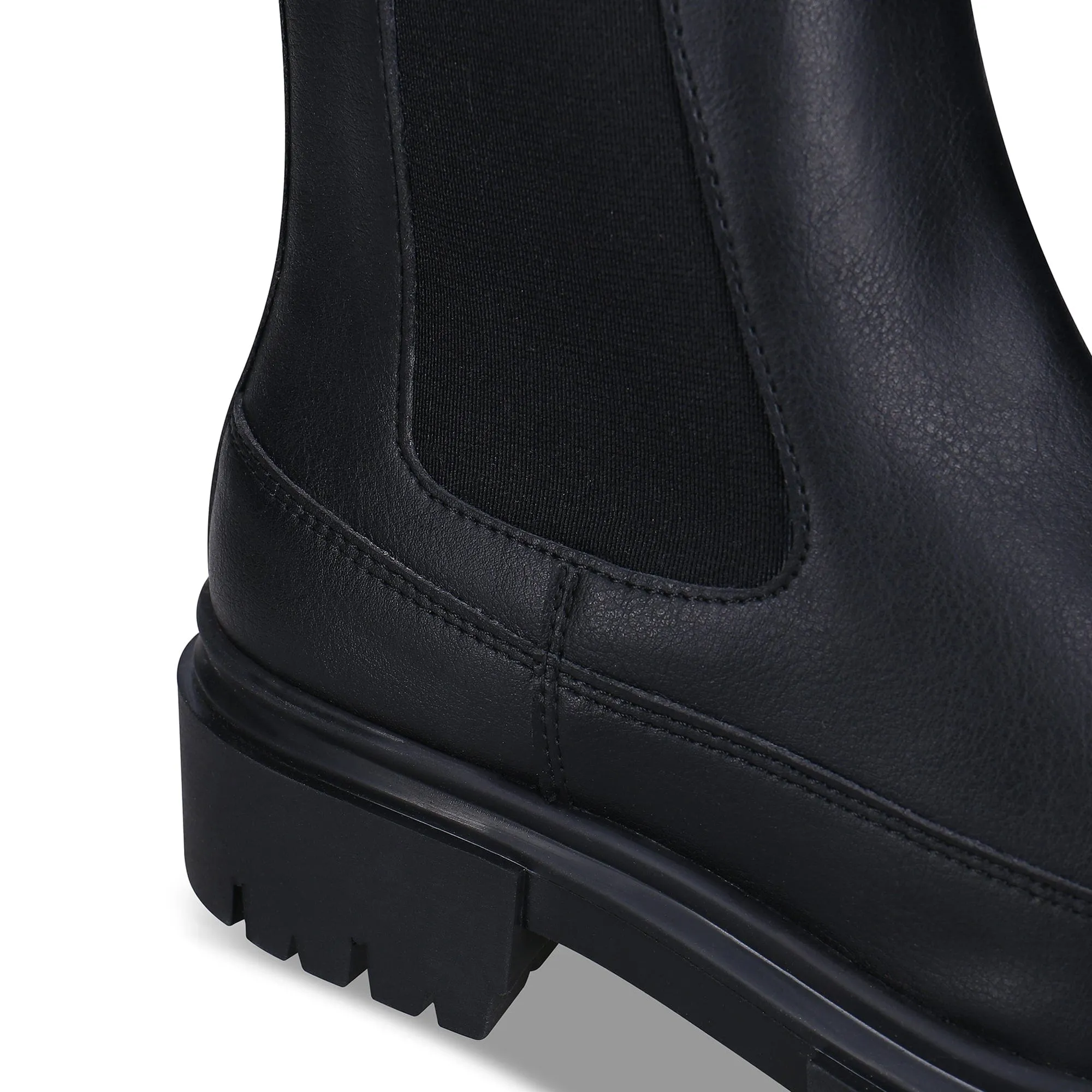 Selma Damen Vegan-Leder Chelsea Boots | Schwarz