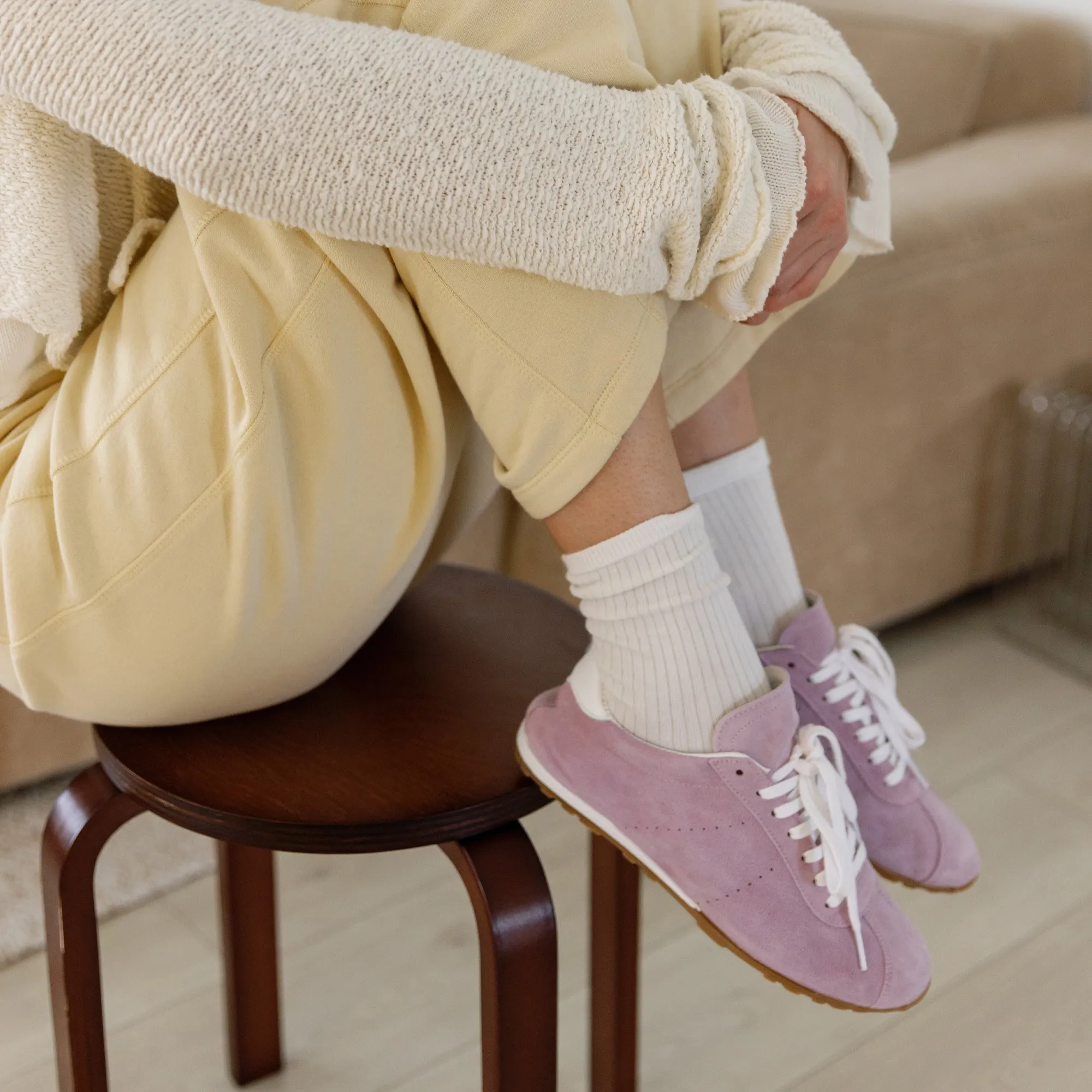 SERINA SNEAKERS LAVENDEL WILDLEDER