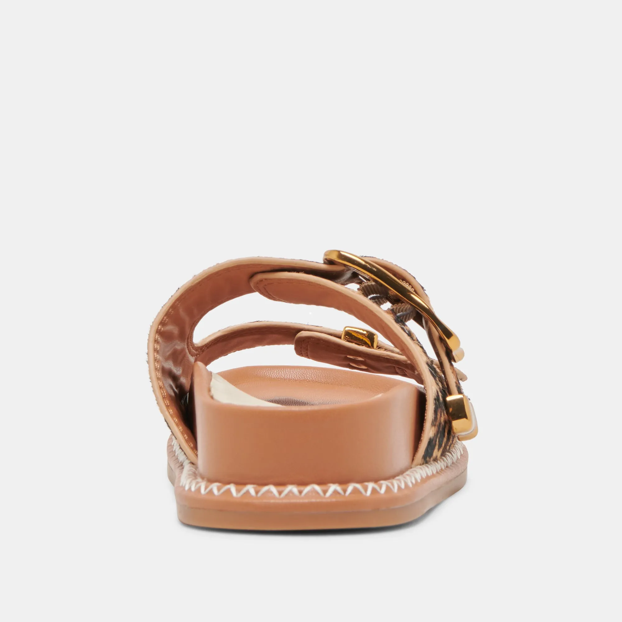 SEVANA SANDALEN DK LEOPARD KALBSHAAR