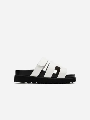 Shea Damen Vegan Leder Schlupf-Sandalen | Weiß