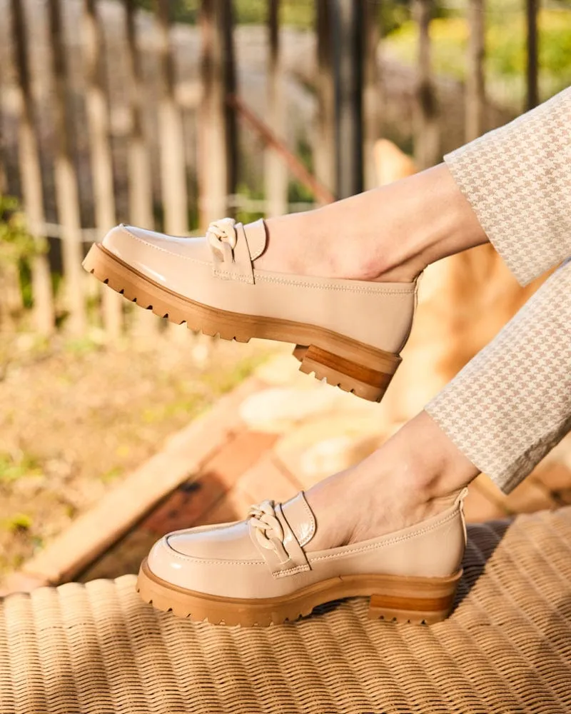 Sherlock Vegan Lederimitat-Slipper mit Getreideoptik | Dune