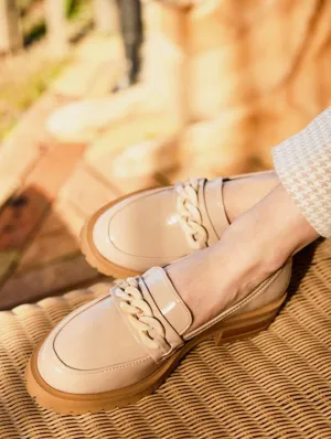 Sherlock Vegan Lederimitat-Slipper mit Getreideoptik | Dune