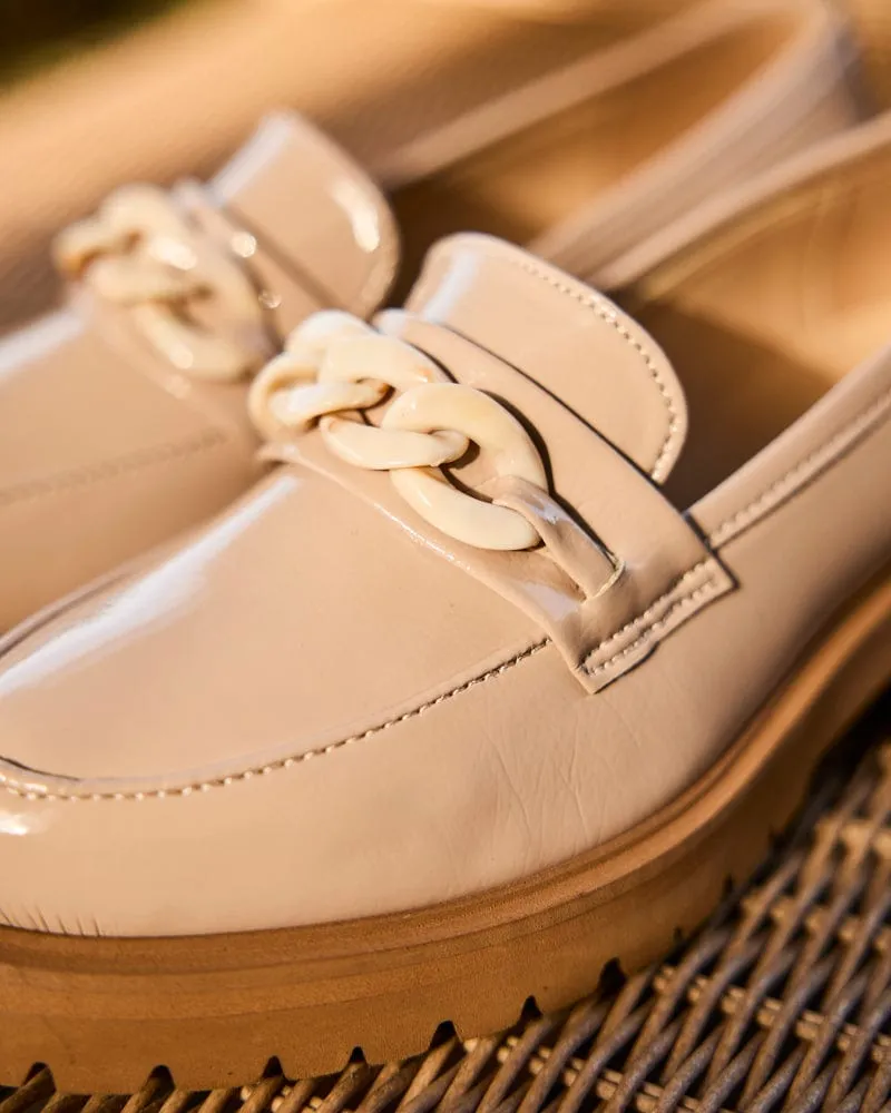 Sherlock Vegan Lederimitat-Slipper mit Getreideoptik | Dune