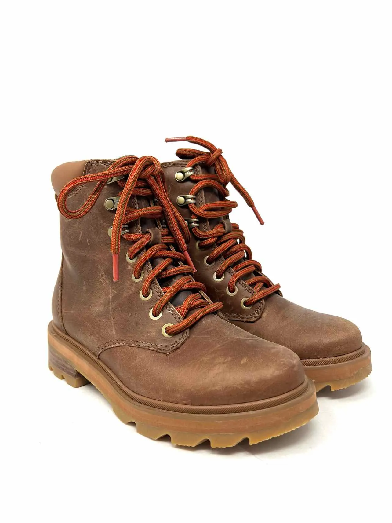Sorel Größe 6 Braun/Orange Schnürstiefel aus Leder