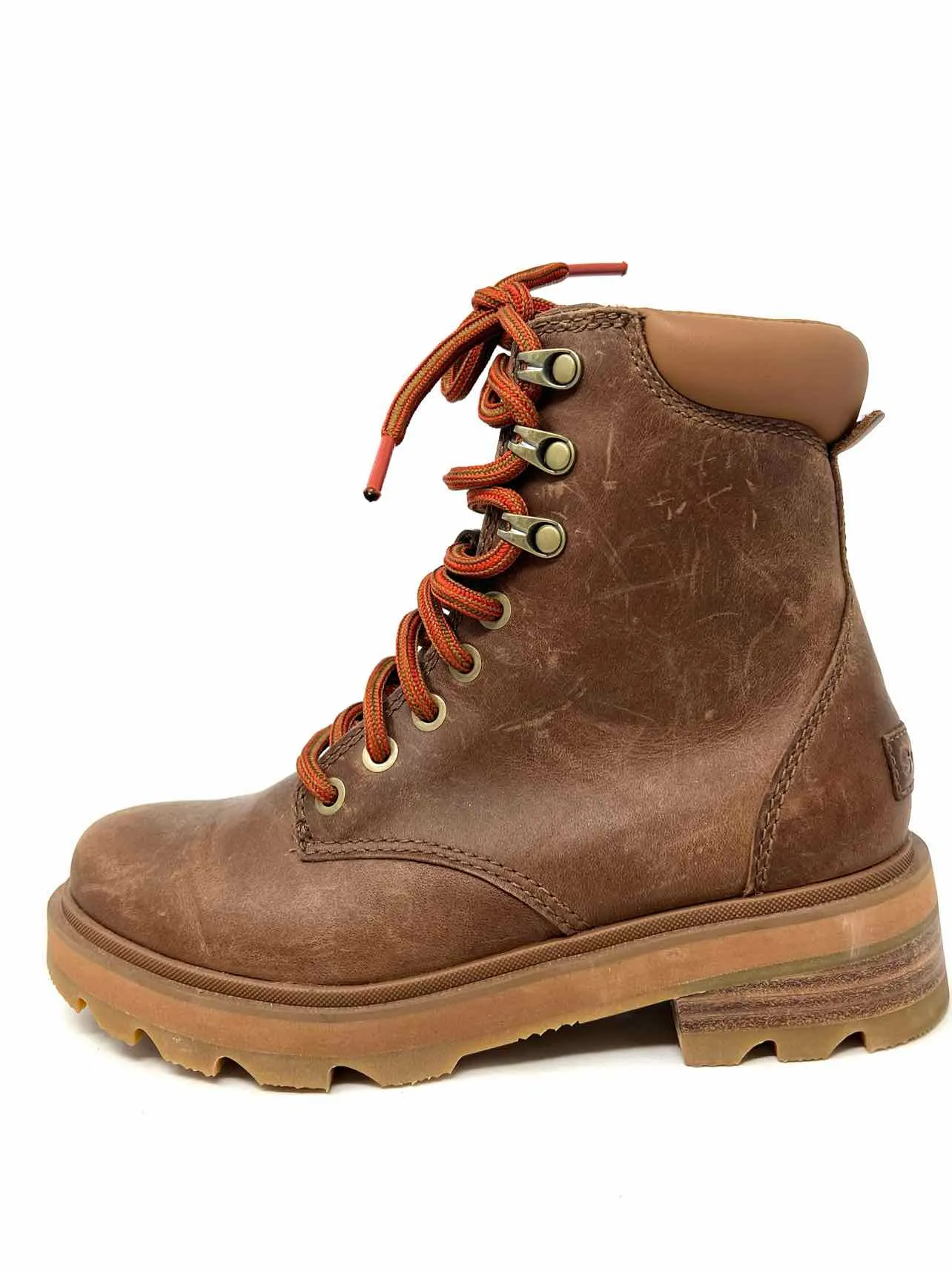 Sorel Größe 6 Braun/Orange Schnürstiefel aus Leder