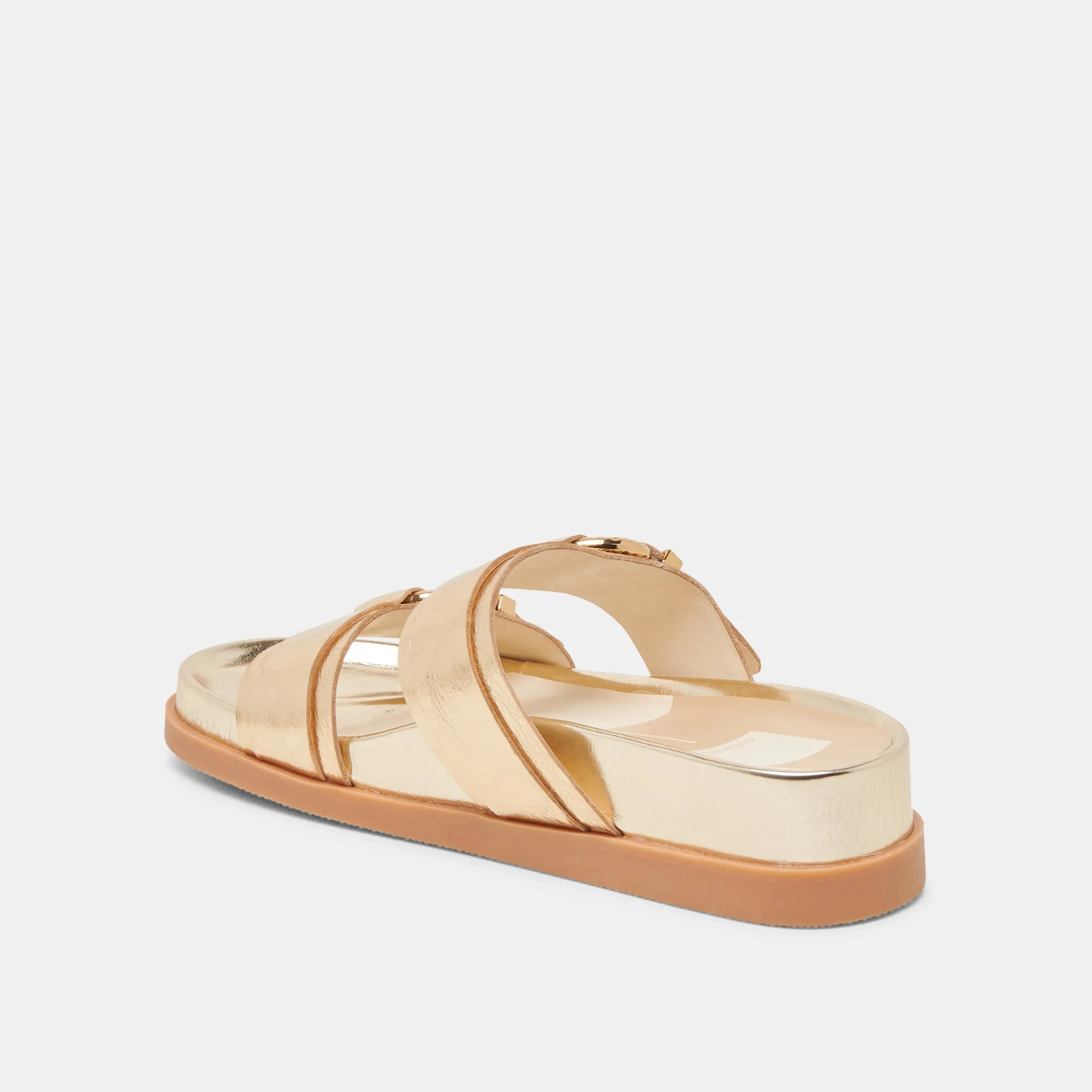 SOYA SANDALEN GOLD GESTRESSTES LEDER