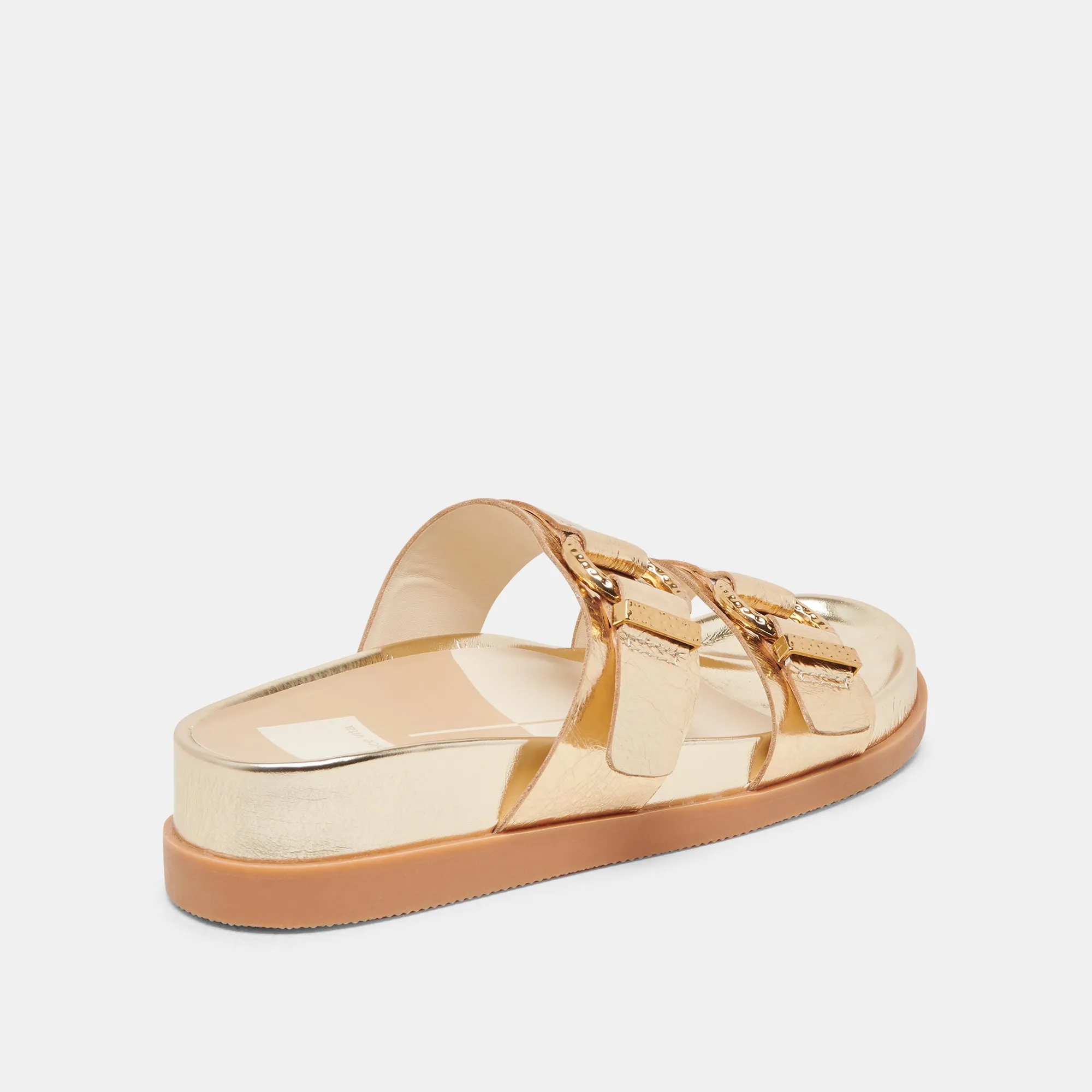 SOYA SANDALEN GOLD GESTRESSTES LEDER