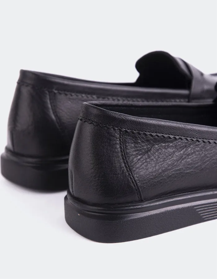 Sperry Schwarzes Leder