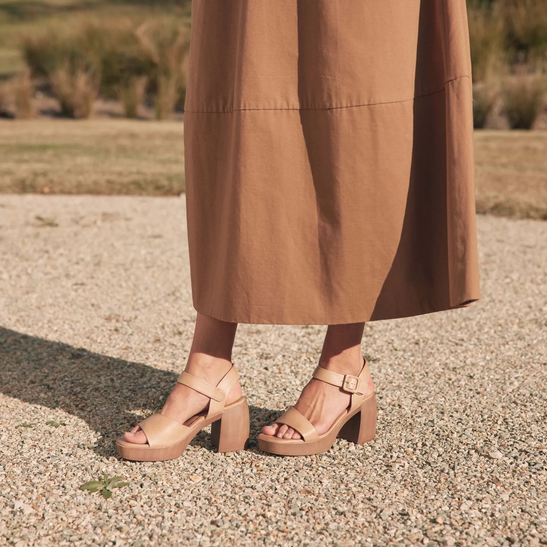 SPIGA LEDER BLOCKABSATZ SANDALEN