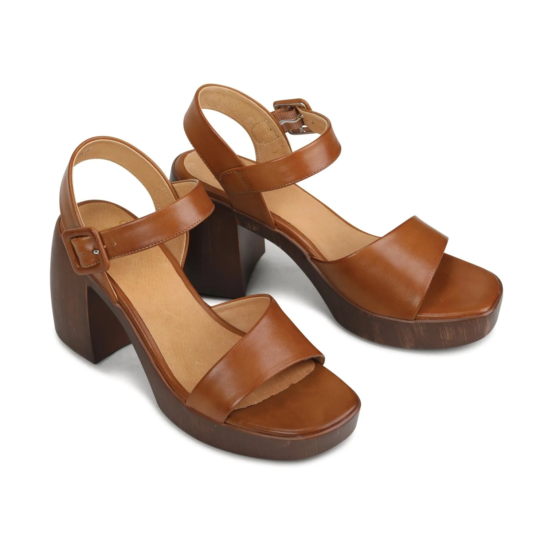 SPIGA LEDER BLOCKABSATZ SANDALEN
