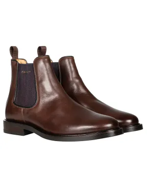 St Akron Chelsea Lederstiefel Braun