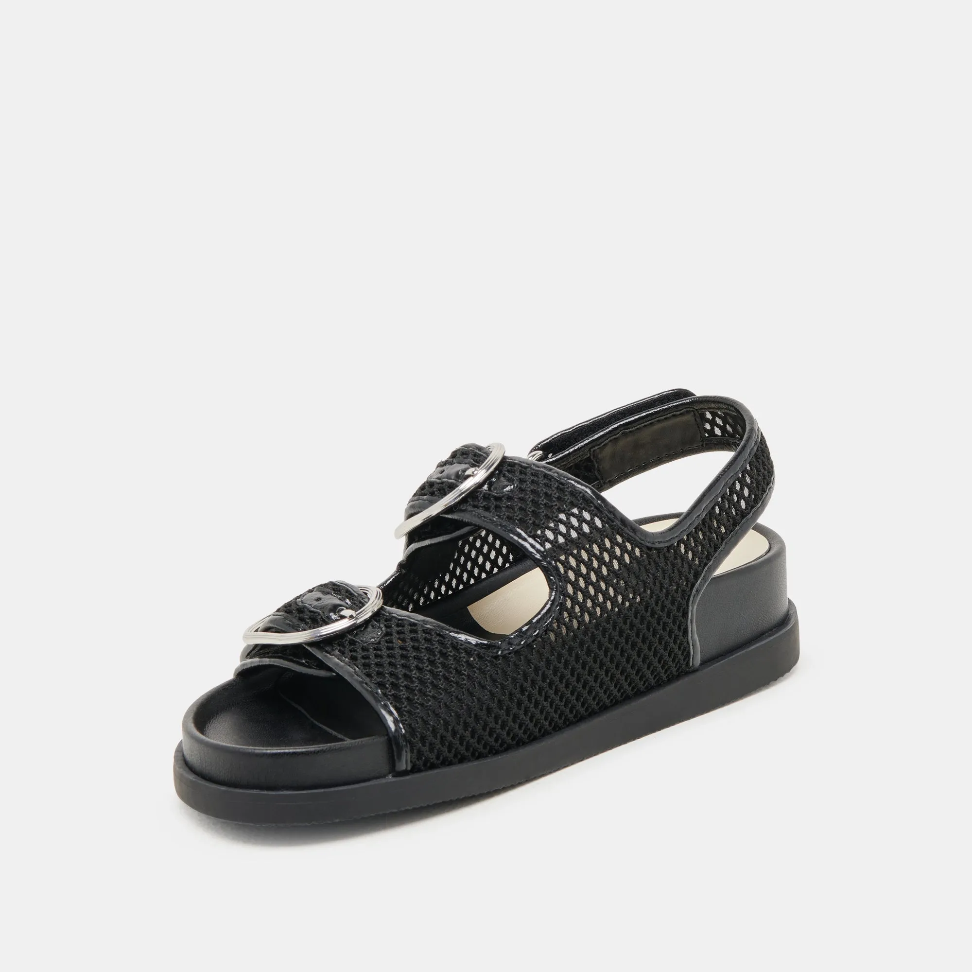 STARLA MESH SANDALETTEN SCHWARZ GEWEBTES MESH