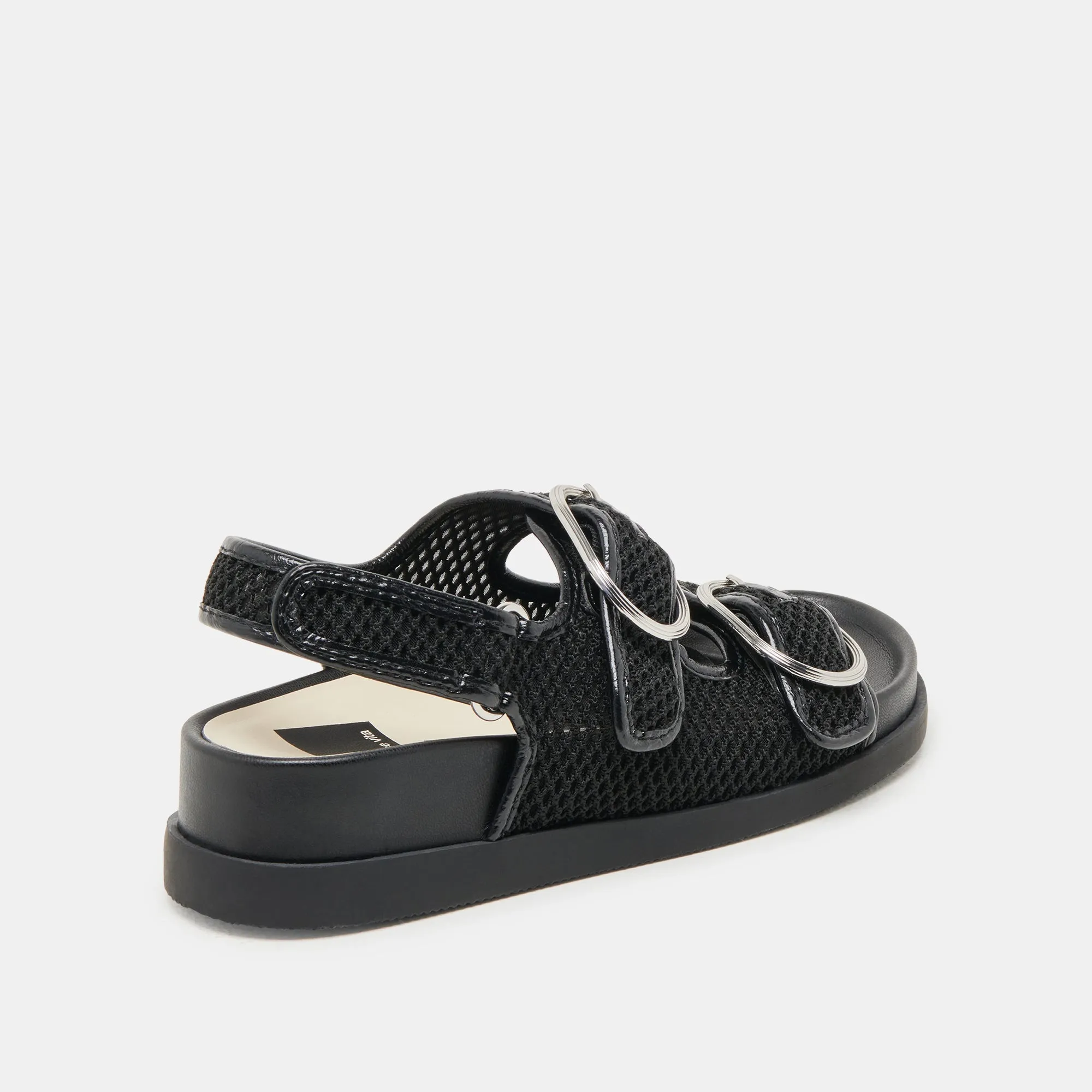 STARLA MESH SANDALETTEN SCHWARZ GEWEBTES MESH