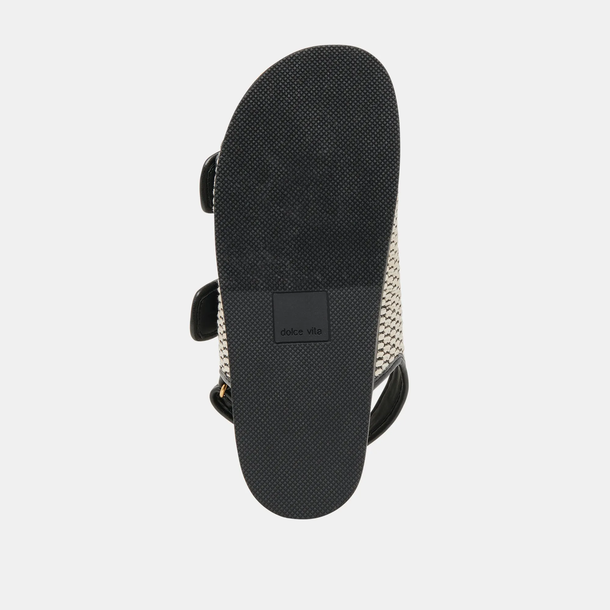 STARLA SANDALETTEN SCHWARZ NATURRAFFIA