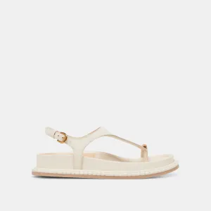 STEFAN SANDALEN OFF-WHITE LEDER