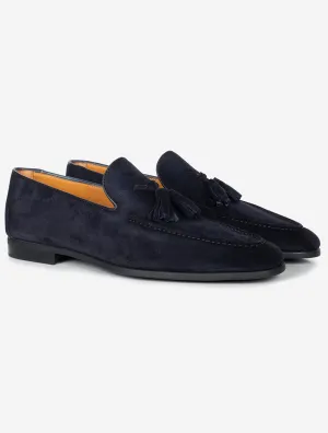 Tassel Penny Loafer Wildleder Marineblau