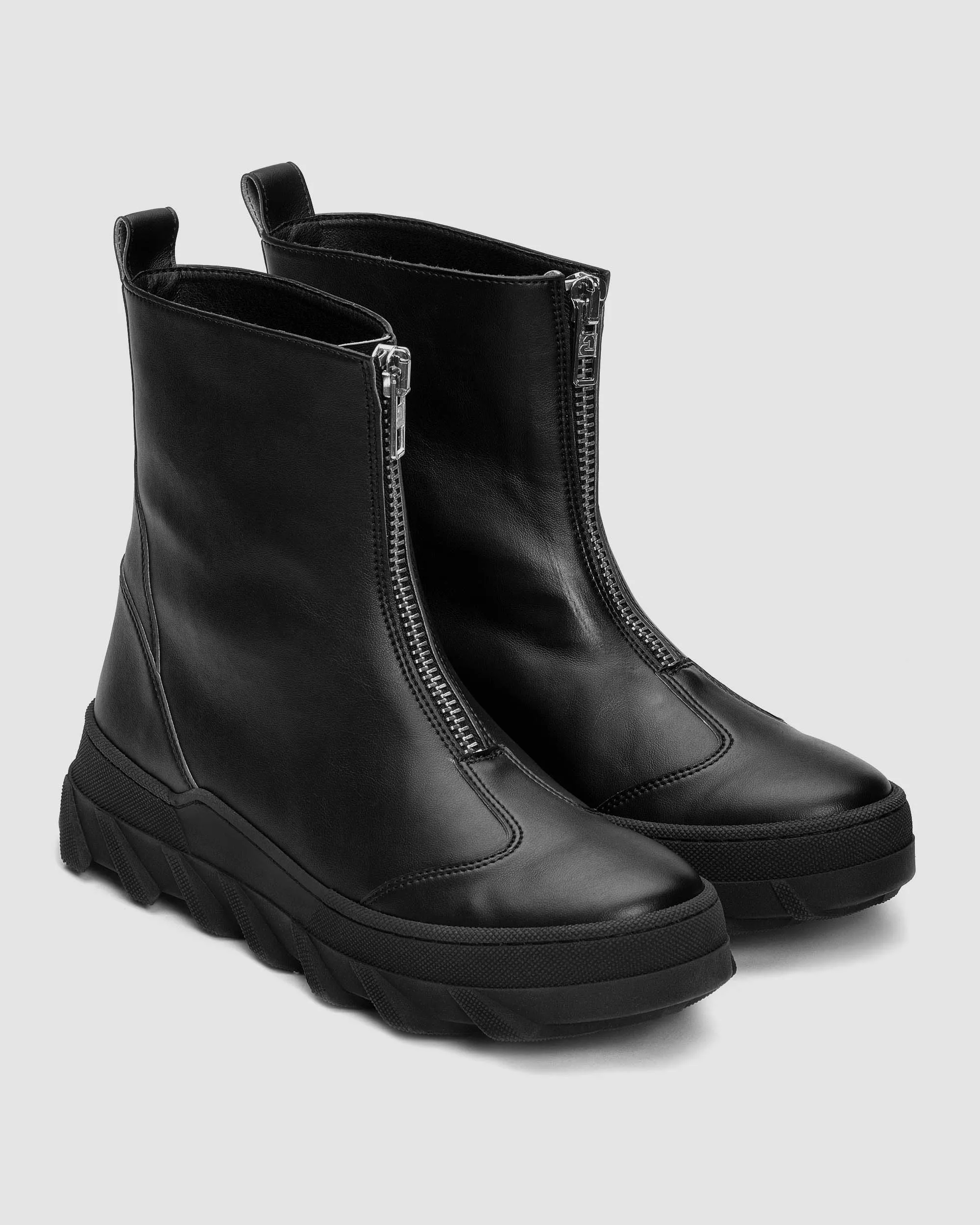 Tiger Damen Stiefel aus veganem Maisleder | Schwarz
