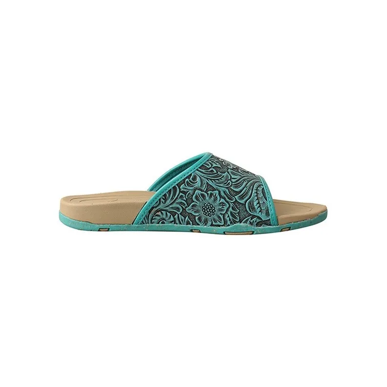 Twisted X Bequeme Schuhe Damen Leder Slip On Dunkles Petrol WSD0036