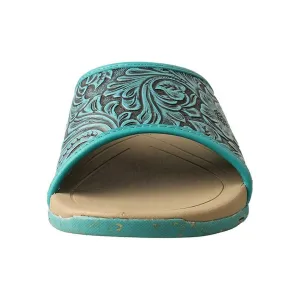 Twisted X Bequeme Schuhe Damen Leder Slip On Dunkles Petrol WSD0036