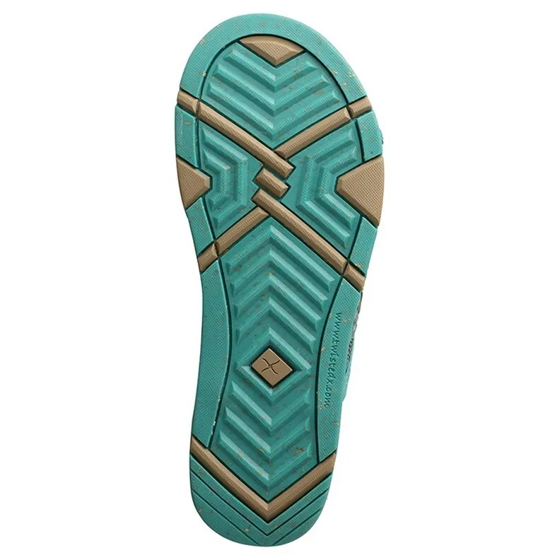 Twisted X Bequeme Schuhe Damen Leder Slip On Dunkles Petrol WSD0036