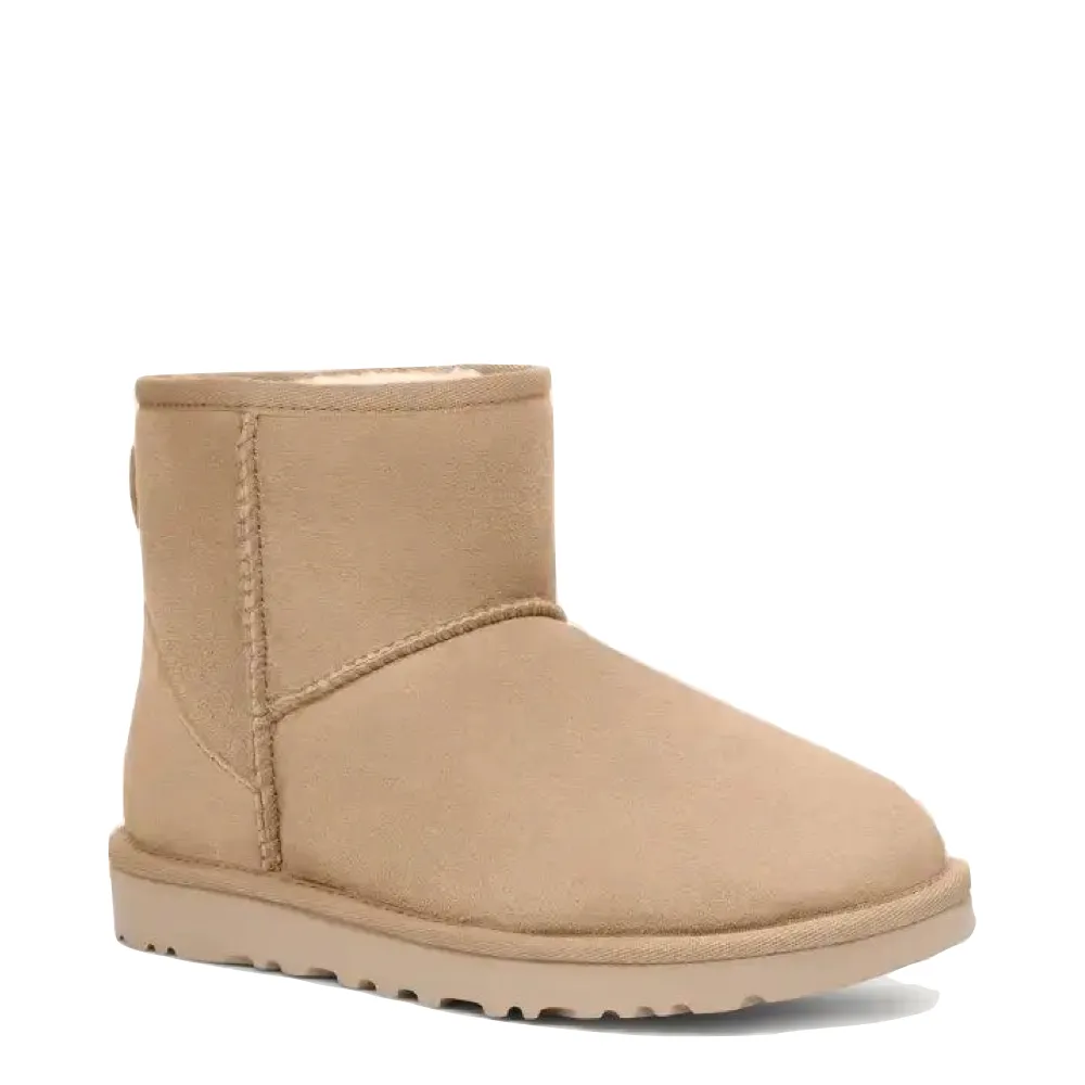 UGG Damen Classic Mini II Schaffell-Stiefel in Sand