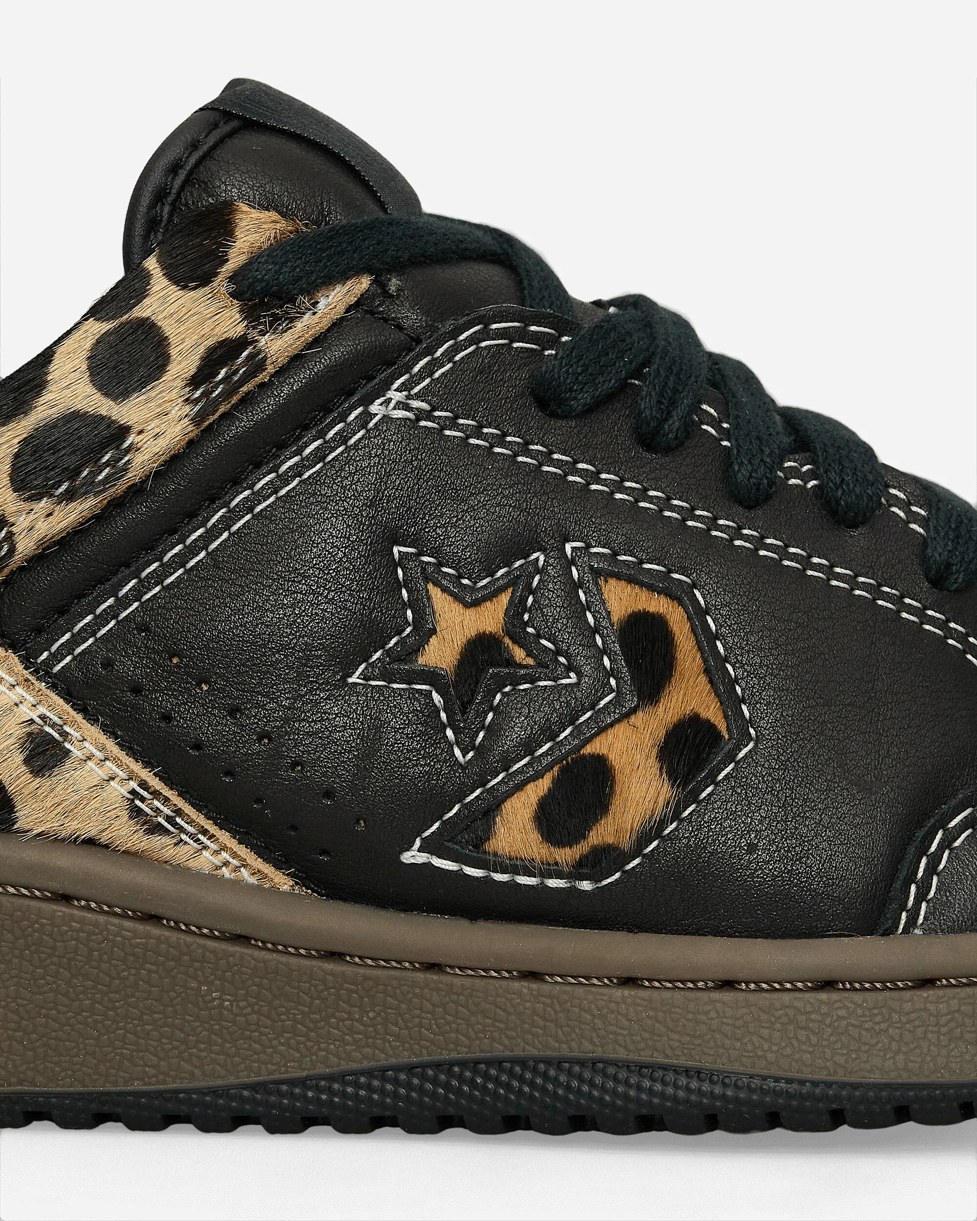 Waffe Ponyhaar Sneakers Schwarz