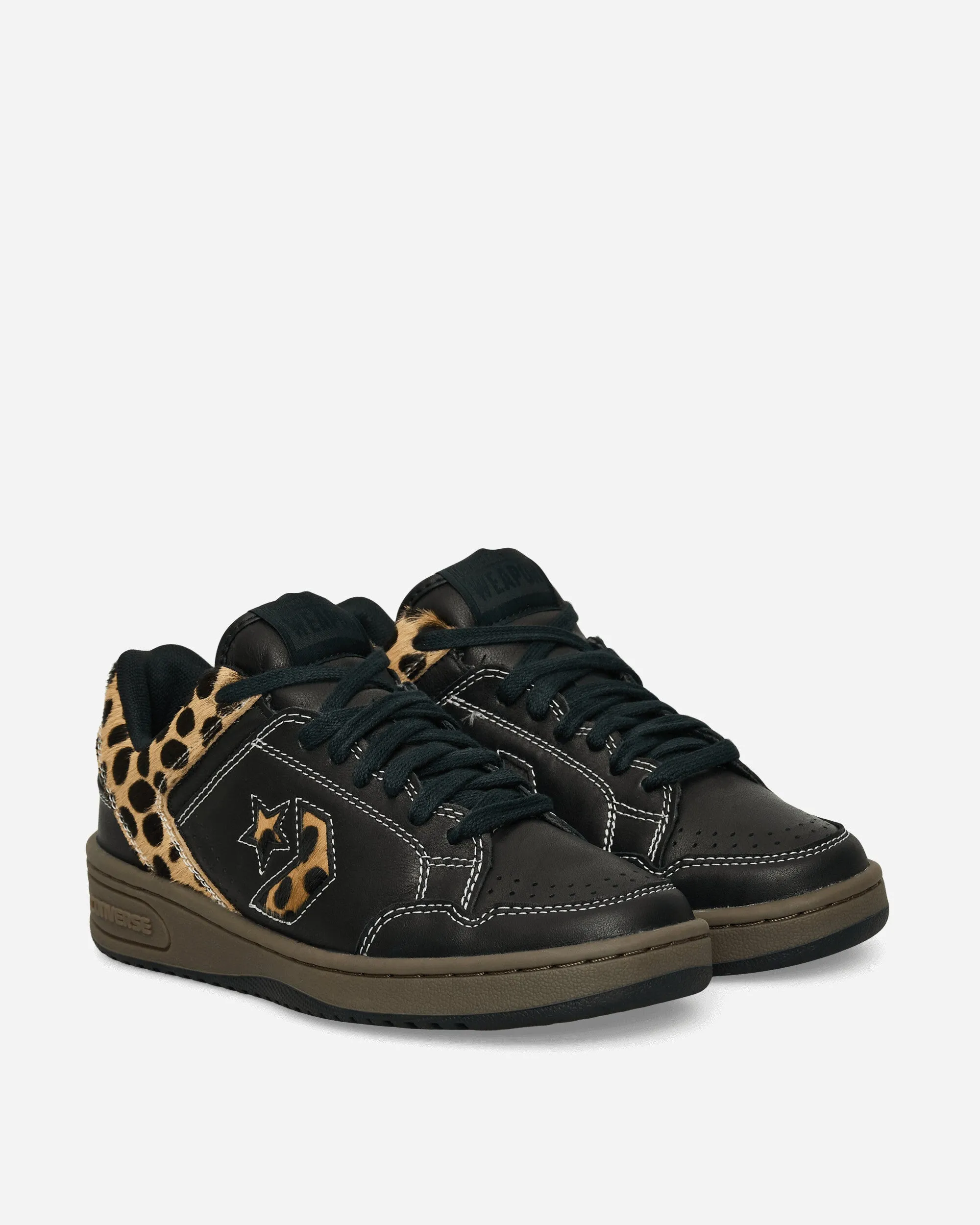 Waffe Ponyhaar Sneakers Schwarz